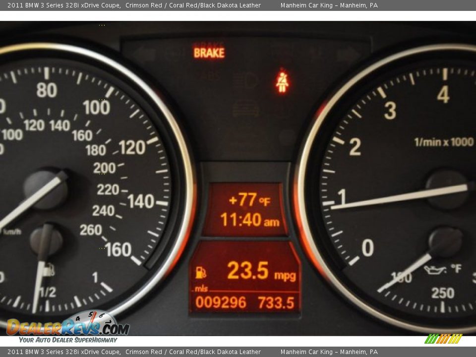 2011 BMW 3 Series 328i xDrive Coupe Crimson Red / Coral Red/Black Dakota Leather Photo #6