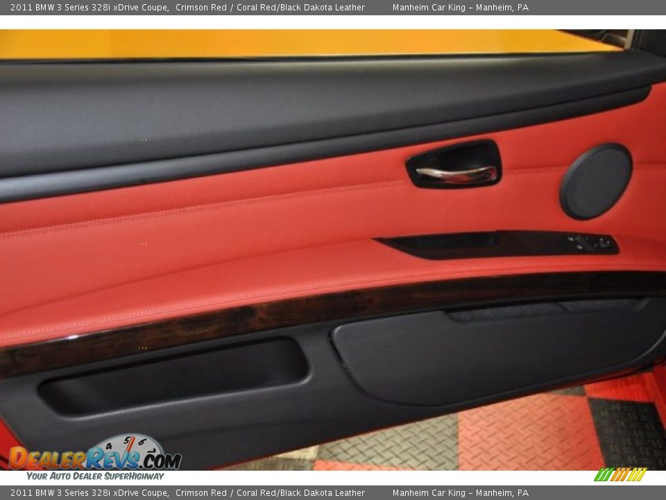 2011 BMW 3 Series 328i xDrive Coupe Crimson Red / Coral Red/Black Dakota Leather Photo #10