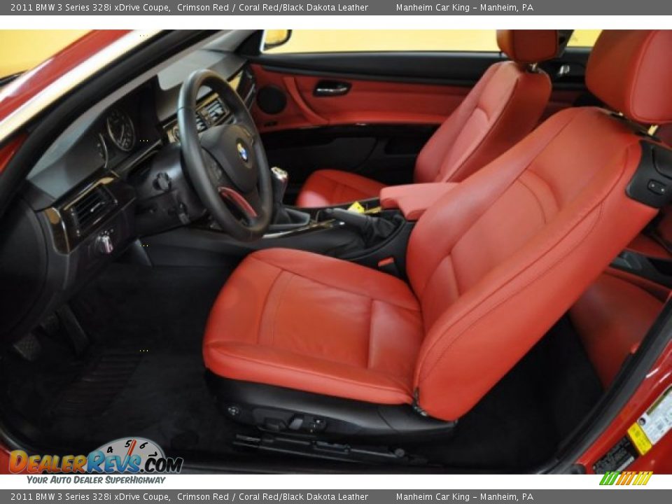 Bmw 328xi black red interior #6