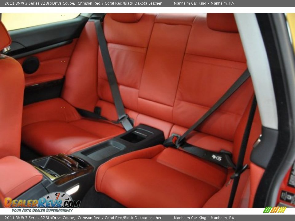 Coral Red/Black Dakota Leather Interior - 2011 BMW 3 Series 328i xDrive Coupe Photo #12