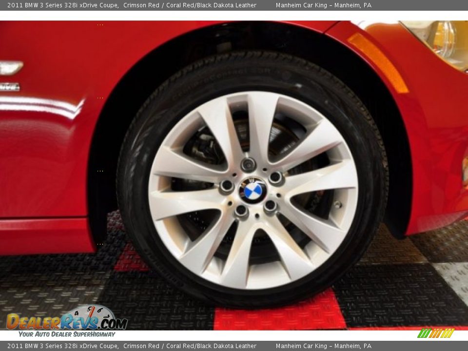 2011 BMW 3 Series 328i xDrive Coupe Crimson Red / Coral Red/Black Dakota Leather Photo #15