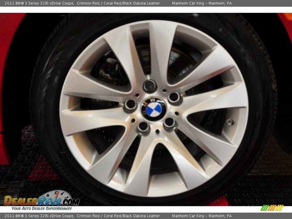 2011 BMW 3 Series 328i xDrive Coupe Crimson Red / Coral Red/Black Dakota Leather Photo #17