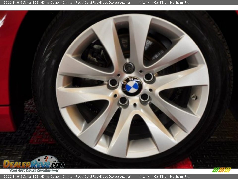 2011 BMW 3 Series 328i xDrive Coupe Crimson Red / Coral Red/Black Dakota Leather Photo #18