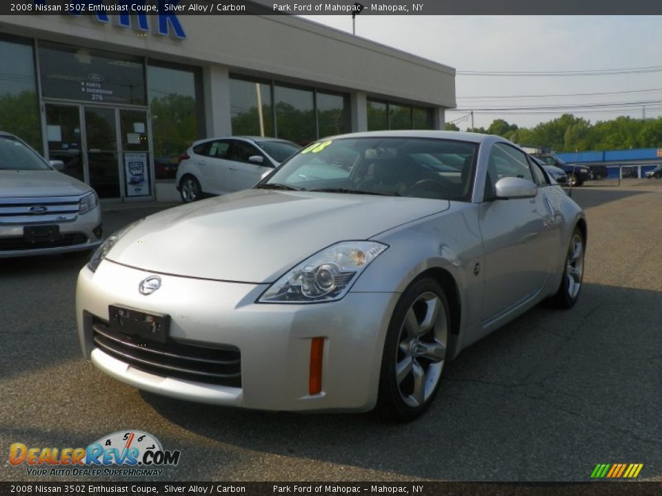 2008 Nissan 350Z Enthusiast Coupe Silver Alloy / Carbon Photo #1