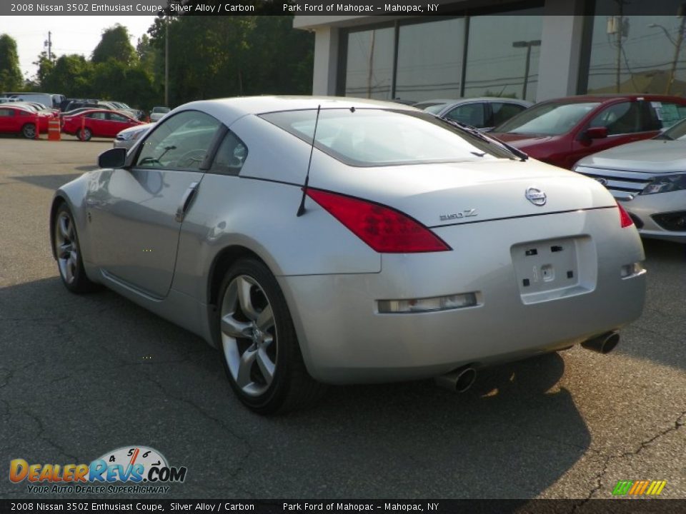 2008 Nissan 350Z Enthusiast Coupe Silver Alloy / Carbon Photo #3