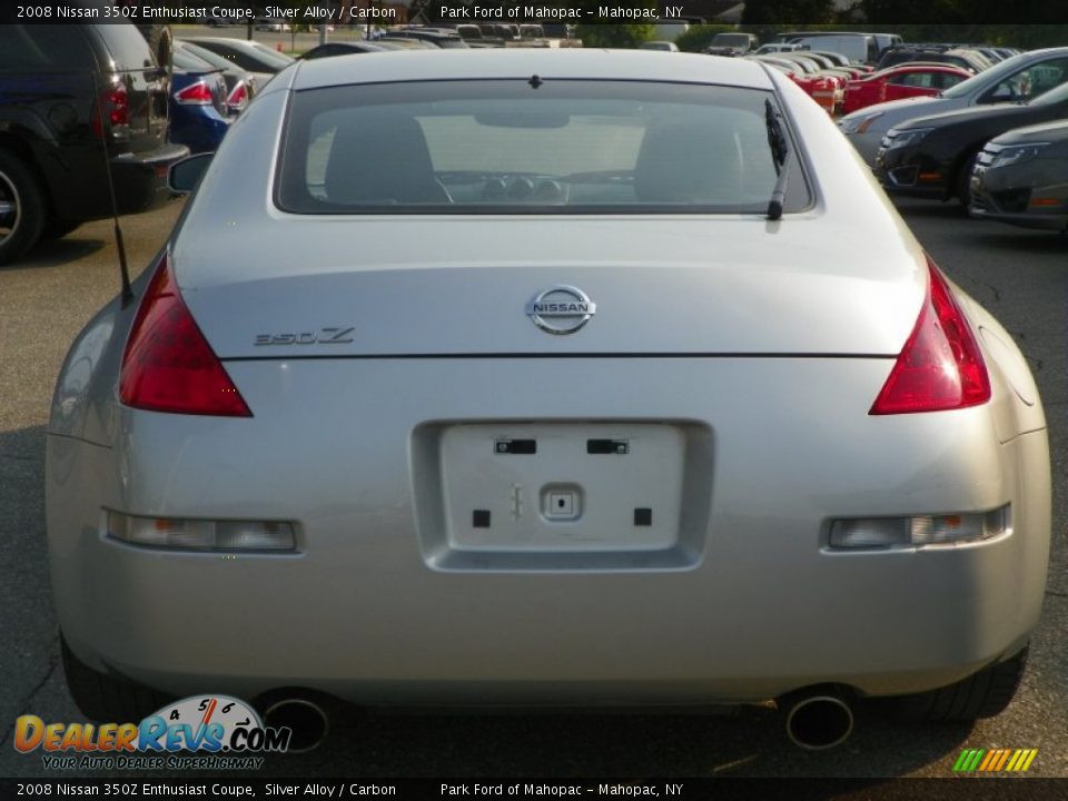 2008 Nissan 350Z Enthusiast Coupe Silver Alloy / Carbon Photo #4