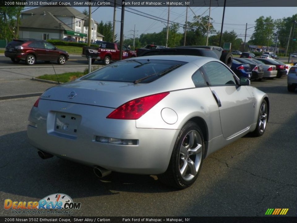 2008 Nissan 350Z Enthusiast Coupe Silver Alloy / Carbon Photo #5