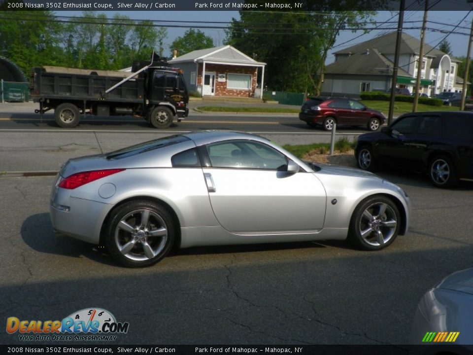 2008 Nissan 350Z Enthusiast Coupe Silver Alloy / Carbon Photo #6