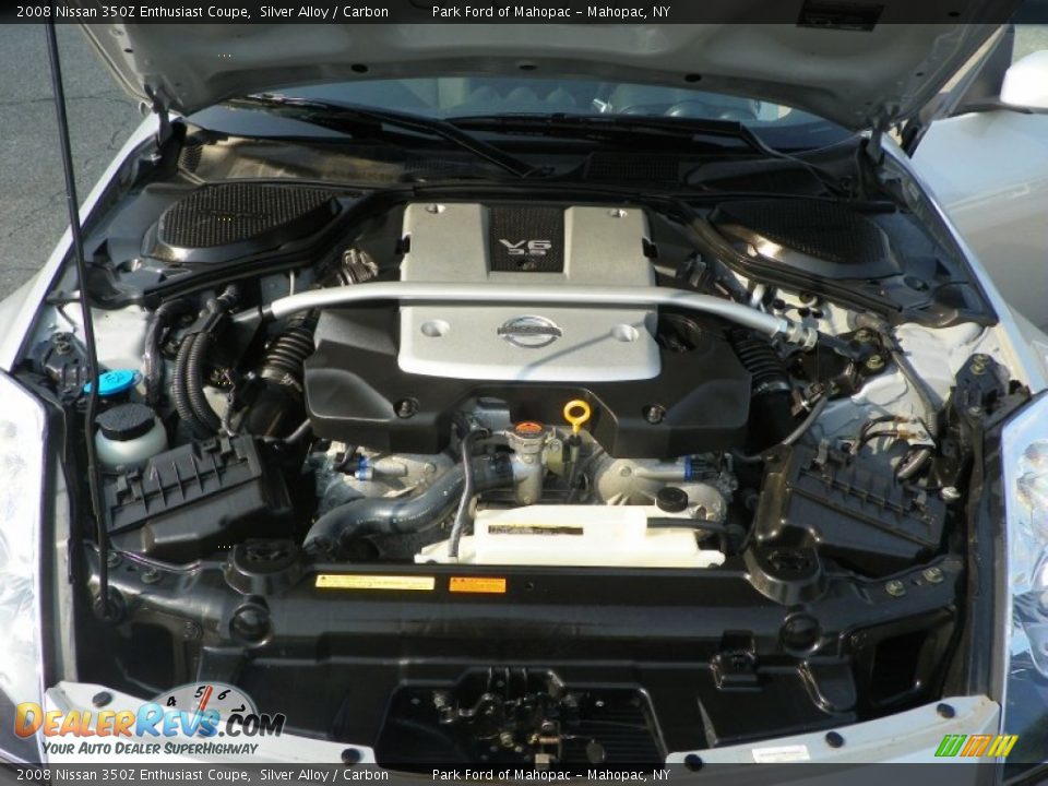 2008 Nissan 350Z Enthusiast Coupe Silver Alloy / Carbon Photo #17
