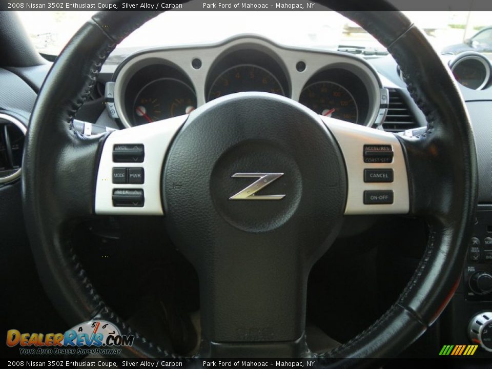 2008 Nissan 350Z Enthusiast Coupe Silver Alloy / Carbon Photo #25