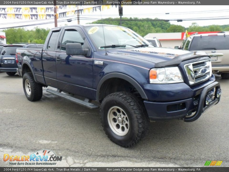 2004 Ford F150 FX4 SuperCab 4x4 True Blue Metallic / Dark Flint Photo #7