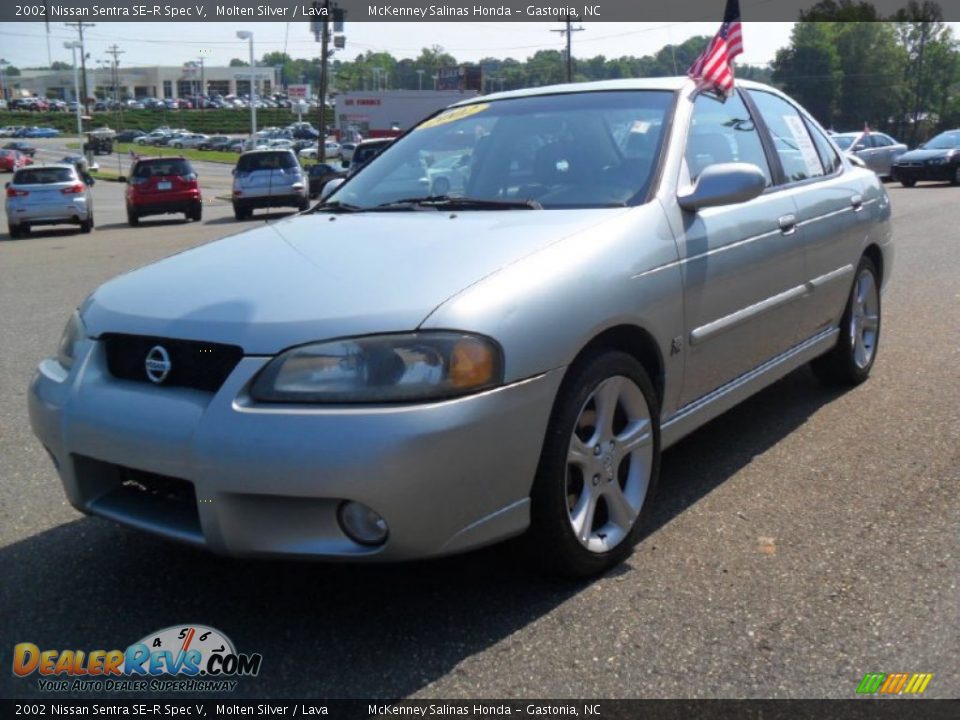 2002 Nissan Sentra SE-R Spec V Molten Silver / Lava Photo #1