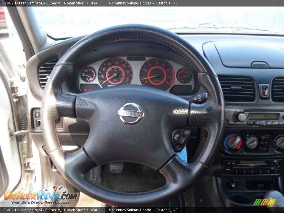 2002 Nissan Sentra SE-R Spec V Molten Silver / Lava Photo #15