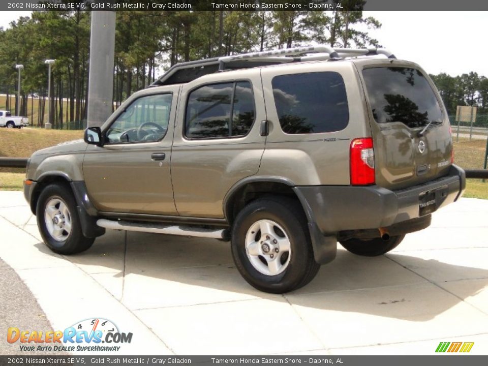 2002 Nissan Xterra SE V6 Gold Rush Metallic / Gray Celadon Photo #6