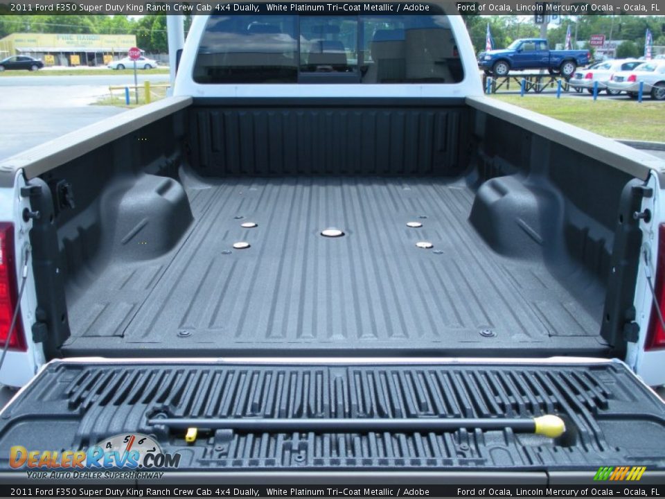 2011 Ford F350 Super Duty King Ranch Crew Cab 4x4 Dually White Platinum Tri-Coat Metallic / Adobe Photo #11