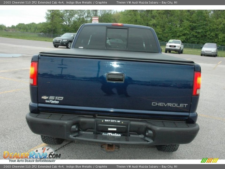 2003 Chevrolet S10 ZR2 Extended Cab 4x4 Indigo Blue Metallic / Graphite Photo #5