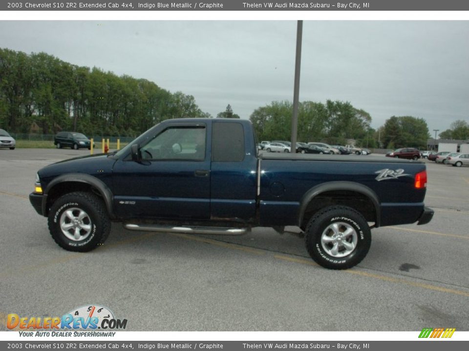 Indigo Blue Metallic 2003 Chevrolet S10 ZR2 Extended Cab 4x4 Photo #12