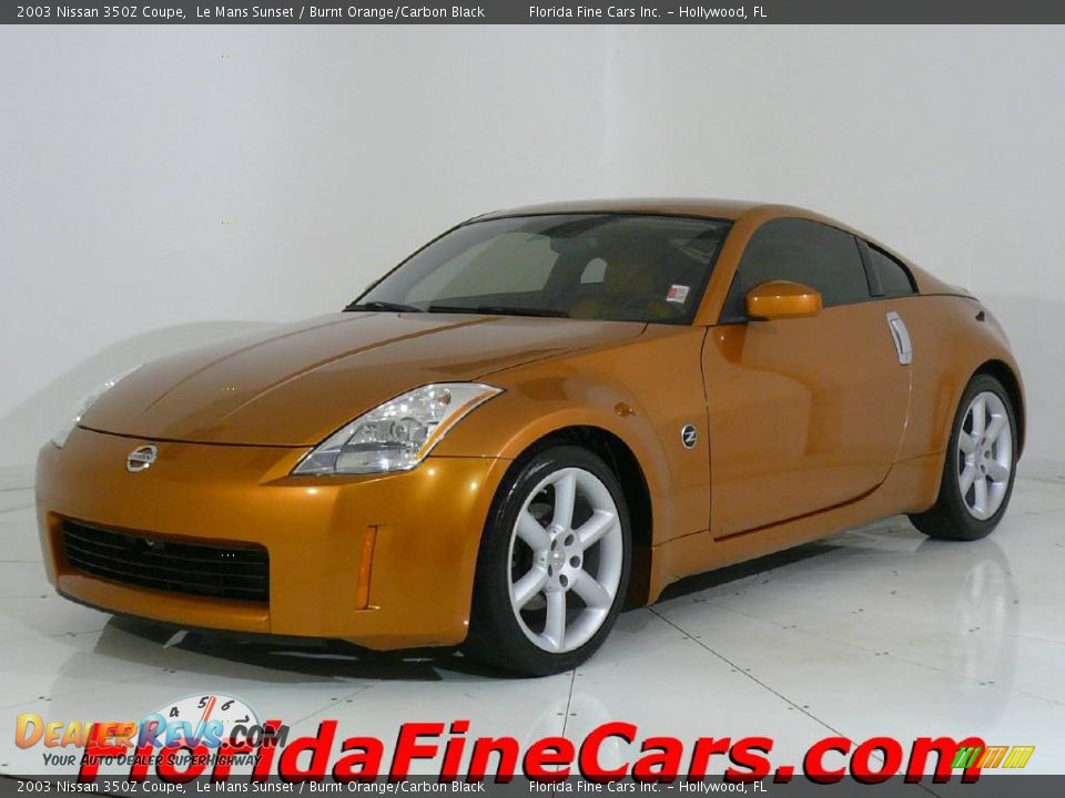 2003 Nissan 350Z Coupe Le Mans Sunset / Burnt Orange/Carbon Black Photo #1