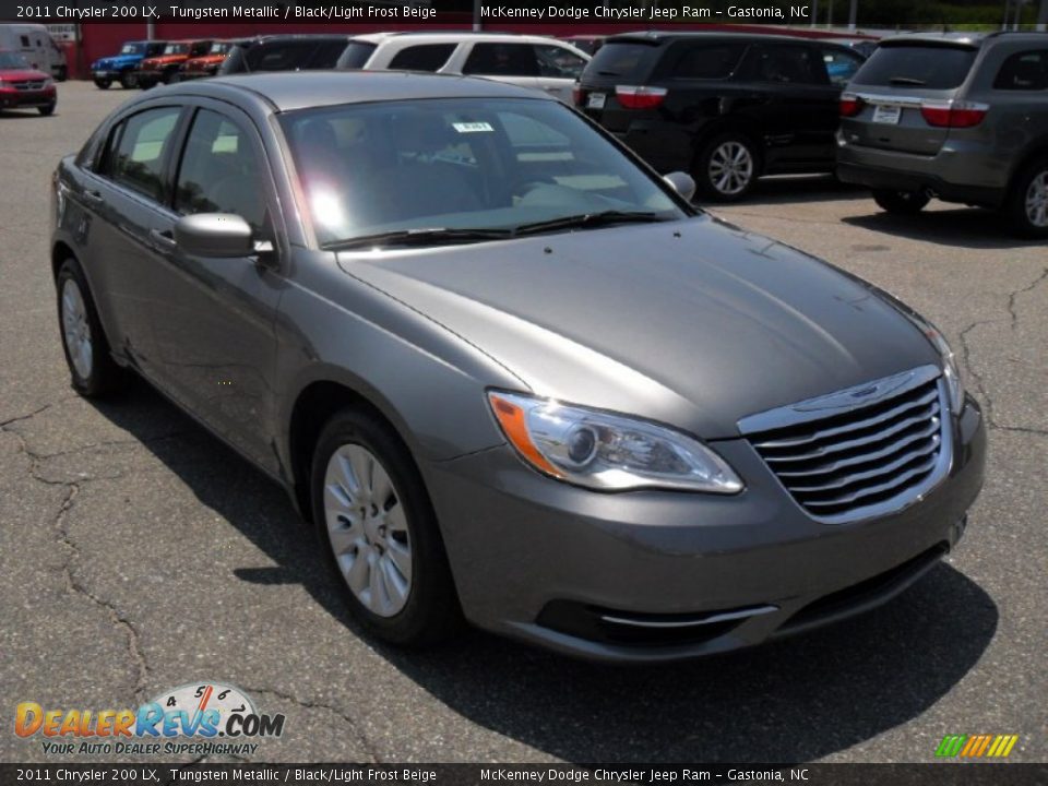 2011 Chrysler 200 LX Tungsten Metallic / Black/Light Frost Beige Photo #5