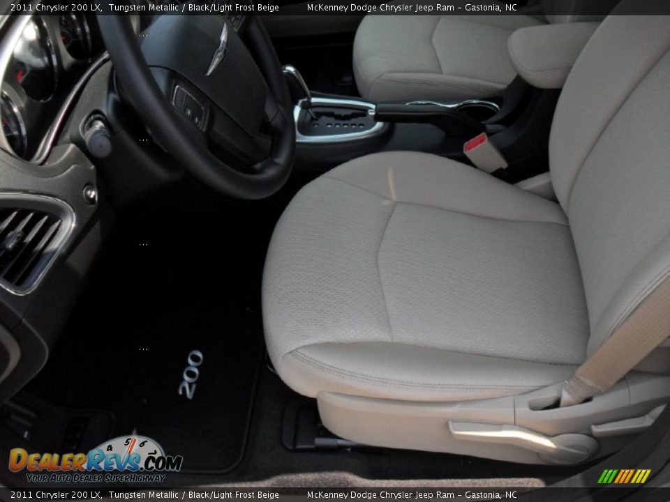 2011 Chrysler 200 LX Tungsten Metallic / Black/Light Frost Beige Photo #7