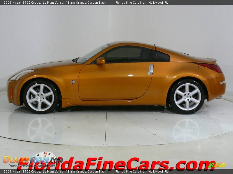 2003 Nissan 350Z Coupe Le Mans Sunset / Burnt Orange/Carbon Black Photo #3