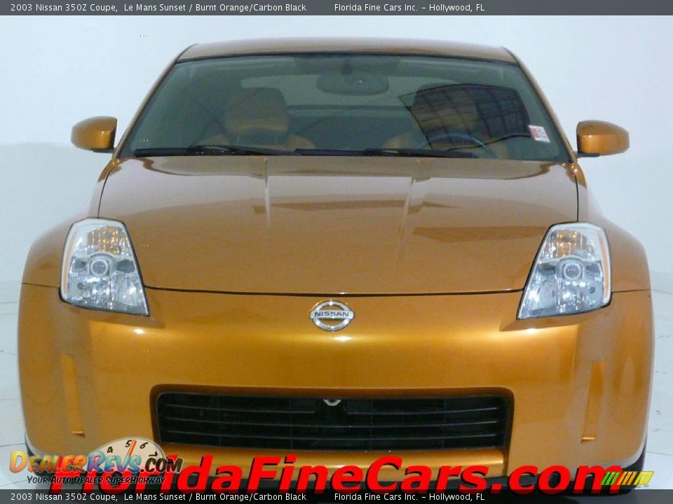 2003 Nissan 350Z Coupe Le Mans Sunset / Burnt Orange/Carbon Black Photo #5