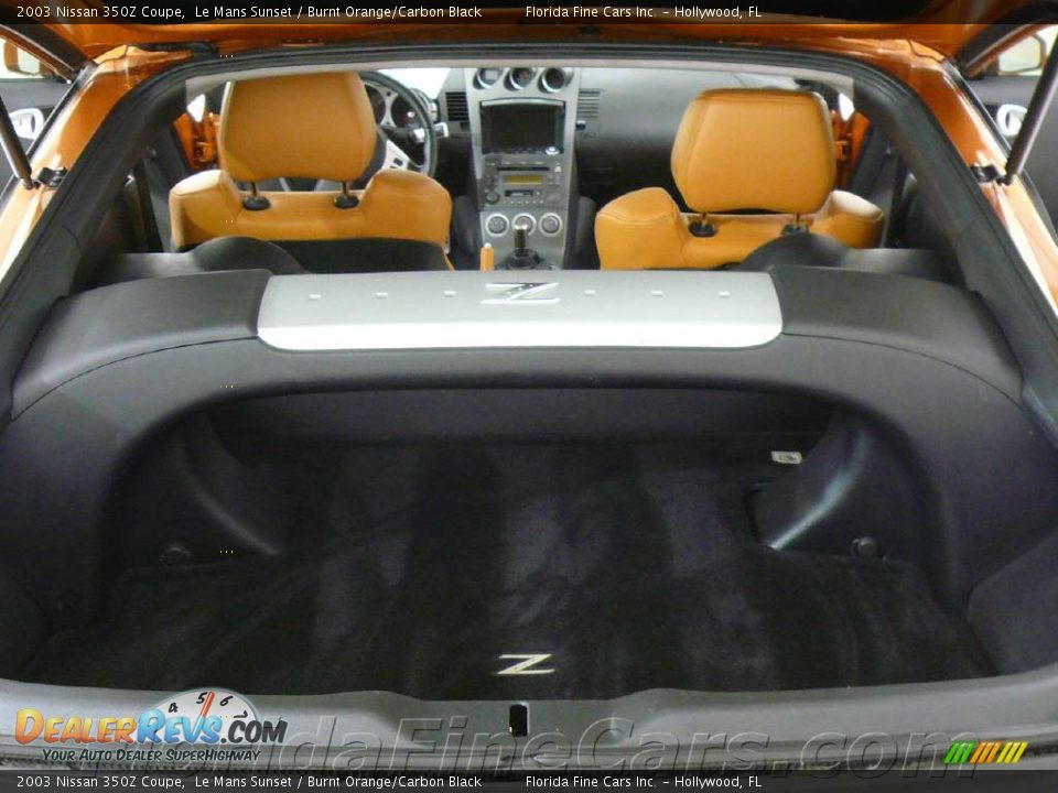 2003 Nissan 350Z Coupe Le Mans Sunset / Burnt Orange/Carbon Black Photo #10