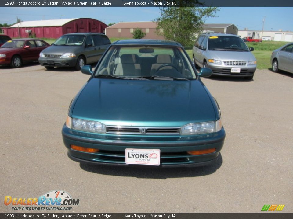 1993 Honda Accord EX Sedan Arcadia Green Pearl / Beige Photo #5