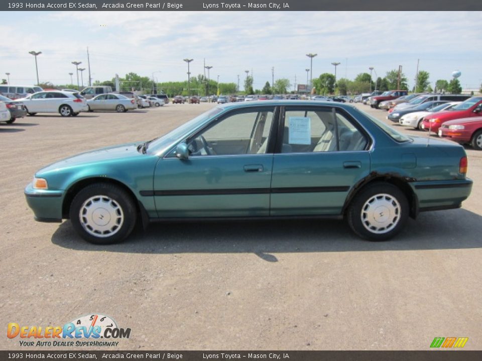 1993 Honda Accord EX Sedan Arcadia Green Pearl / Beige Photo #11