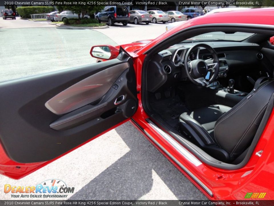 Black Interior - 2010 Chevrolet Camaro SS/RS Pete Rose Hit King 4256 Special Edition Coupe Photo #5