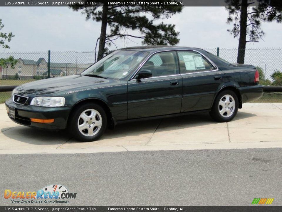 1996 Acura TL 2.5 Sedan Juniper Green Pearl / Tan Photo #10