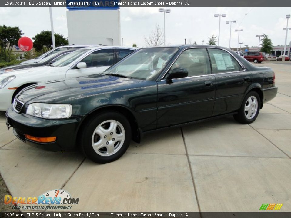 1996 Acura TL 2.5 Sedan Juniper Green Pearl / Tan Photo #36
