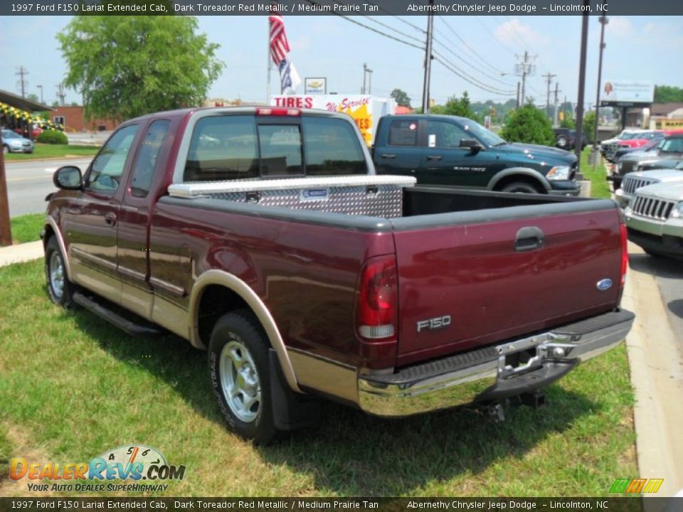 1997 Ford F150 Lariat Extended Cab Dark Toreador Red Metallic / Medium Prairie Tan Photo #2