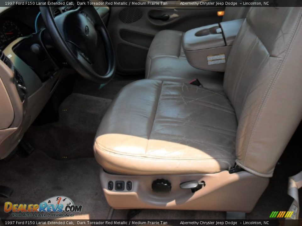1997 Ford F150 Lariat Extended Cab Dark Toreador Red Metallic / Medium Prairie Tan Photo #6