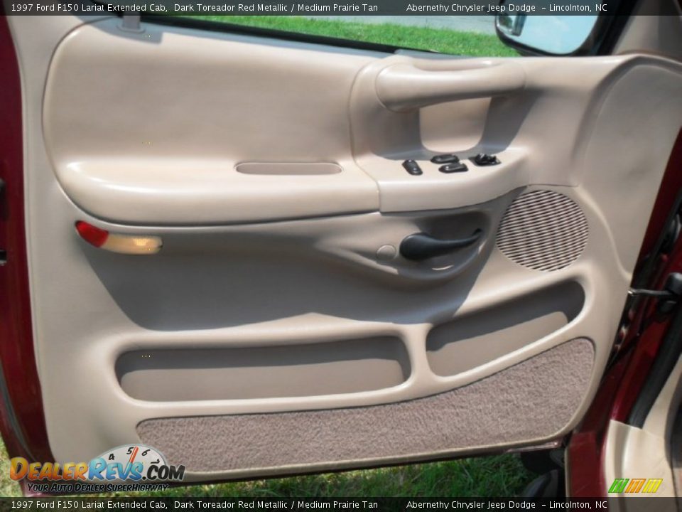 1997 Ford F150 Lariat Extended Cab Dark Toreador Red Metallic / Medium Prairie Tan Photo #7