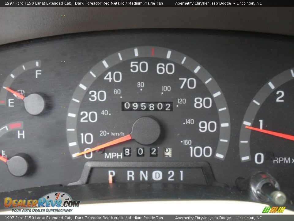 1997 Ford F150 Lariat Extended Cab Dark Toreador Red Metallic / Medium Prairie Tan Photo #12