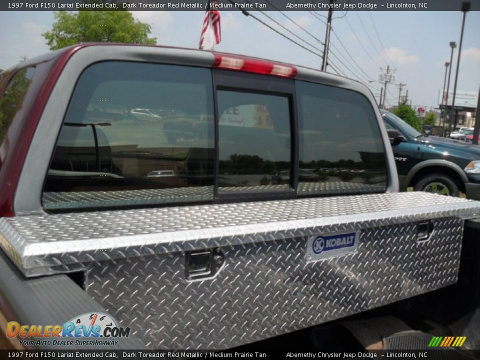 1997 Ford F150 Lariat Extended Cab Dark Toreador Red Metallic / Medium Prairie Tan Photo #13