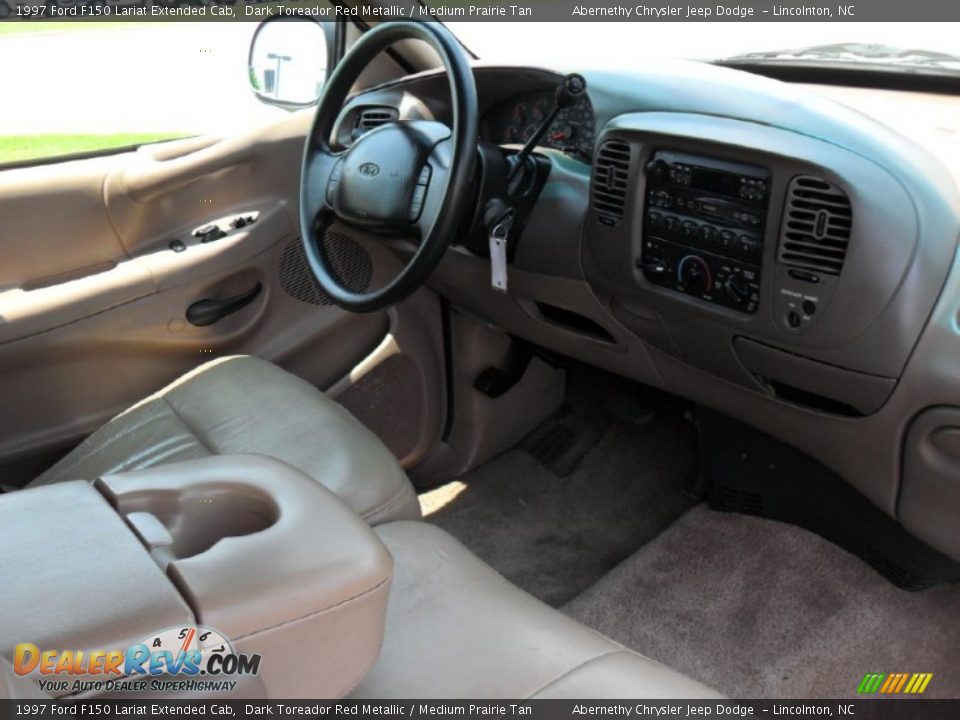 1997 Ford F150 Lariat Extended Cab Dark Toreador Red Metallic / Medium Prairie Tan Photo #17