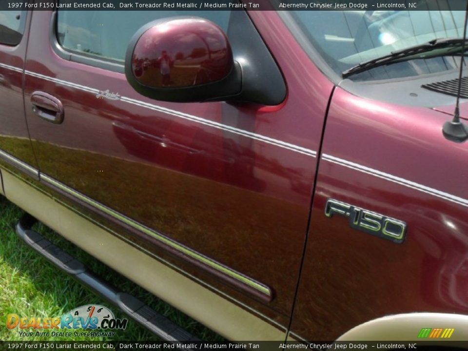 1997 Ford F150 Lariat Extended Cab Dark Toreador Red Metallic / Medium Prairie Tan Photo #19