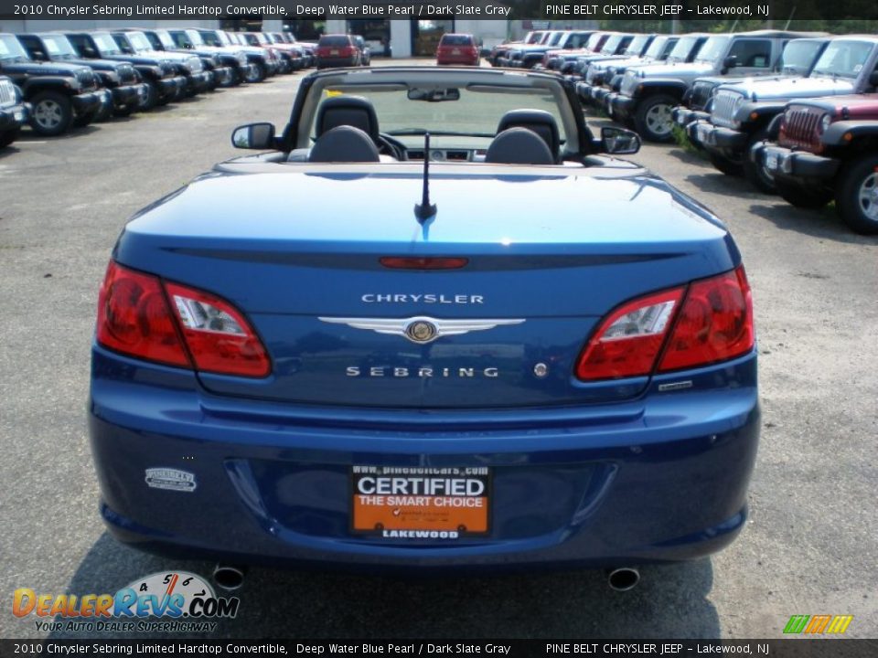 2010 Chrysler Sebring Limited Hardtop Convertible Deep Water Blue Pearl / Dark Slate Gray Photo #6