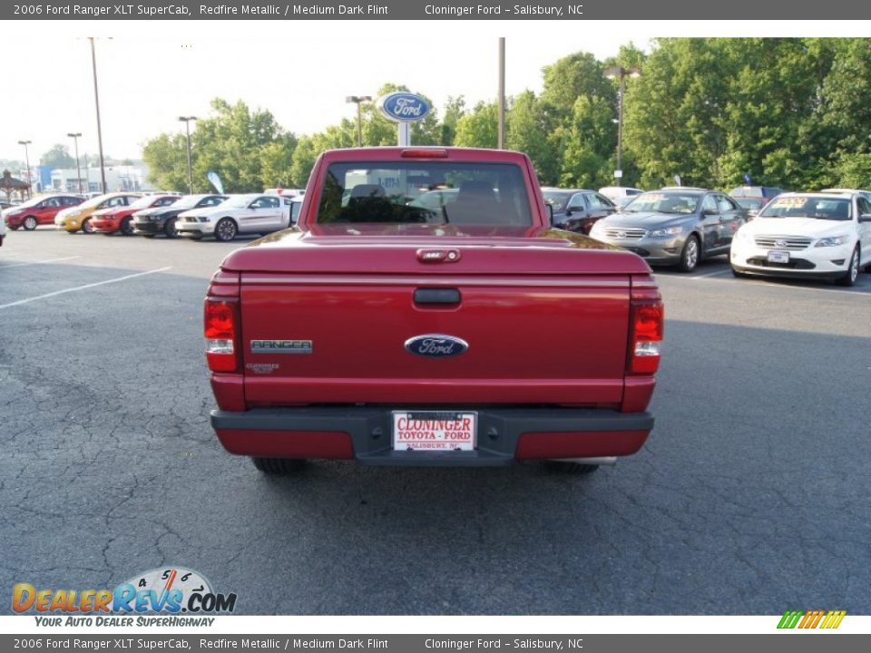 2006 Ford Ranger XLT SuperCab Redfire Metallic / Medium Dark Flint Photo #4