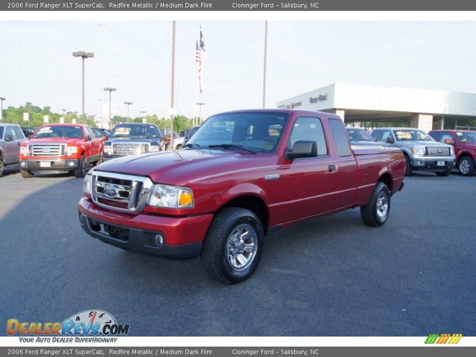 2006 Ford Ranger XLT SuperCab Redfire Metallic / Medium Dark Flint Photo #6