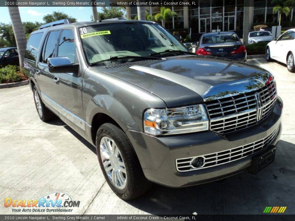 2010 Lincoln Navigator L Sterling Grey Metallic / Camel Photo #2