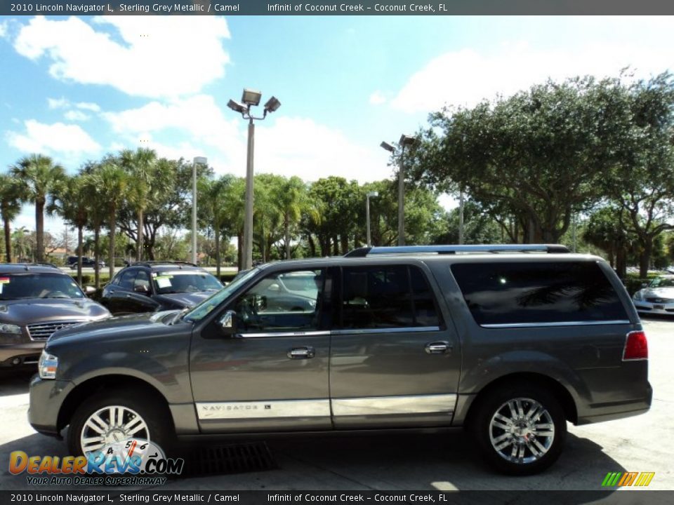 2010 Lincoln Navigator L Sterling Grey Metallic / Camel Photo #10