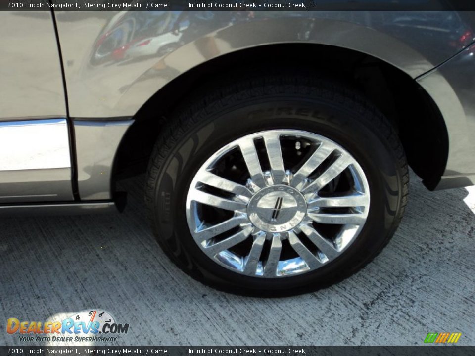2010 Lincoln Navigator L Sterling Grey Metallic / Camel Photo #11