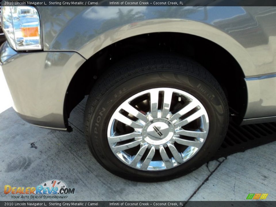 2010 Lincoln Navigator L Sterling Grey Metallic / Camel Photo #12