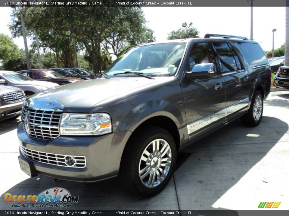 2010 Lincoln Navigator L Sterling Grey Metallic / Camel Photo #13