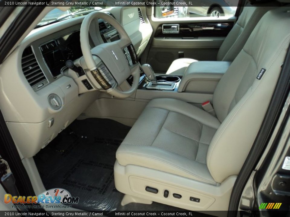 2010 Lincoln Navigator L Sterling Grey Metallic / Camel Photo #17
