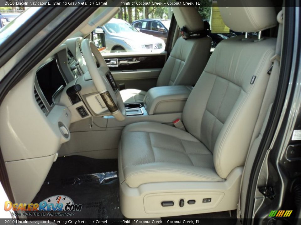 2010 Lincoln Navigator L Sterling Grey Metallic / Camel Photo #18