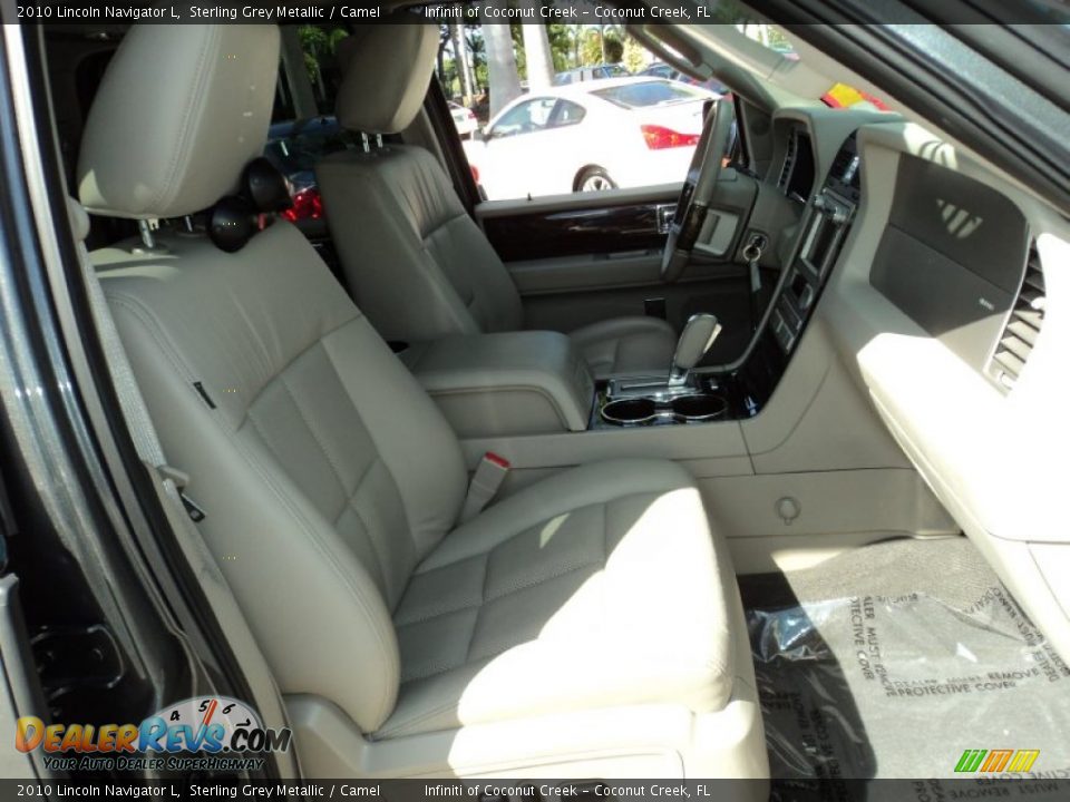 2010 Lincoln Navigator L Sterling Grey Metallic / Camel Photo #20